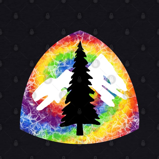 Pacific Crest Trail tie dye hangtag by Deedy Studio